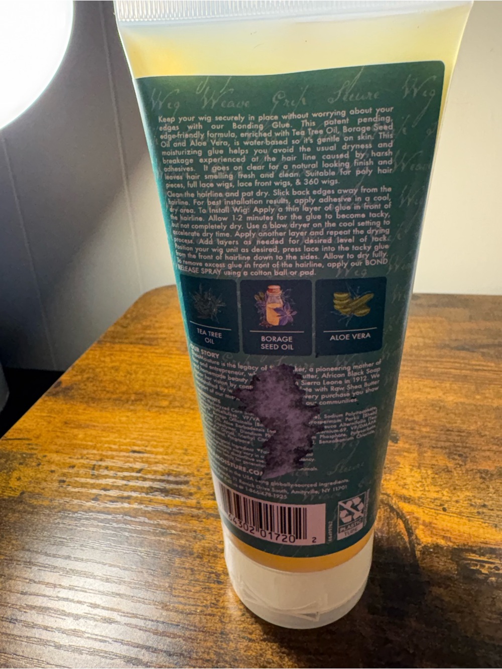 Shea Moisture Wig & Weave Tea Tree & Borage Seed Oil Bonding Glue 6.3 FL OZ - Picture 6 of 6
